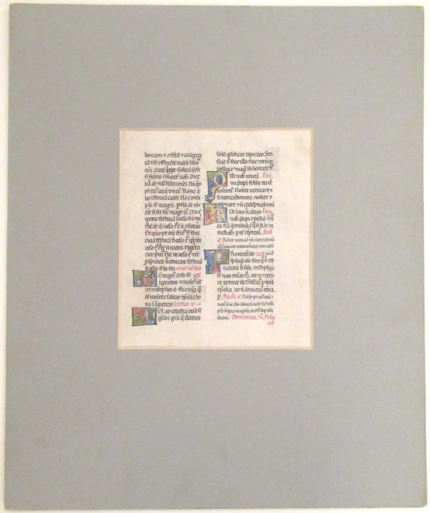 Early 15th c. Illuminated Manuscript Leaf from a French Book of Hours ...