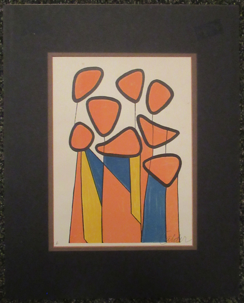 1972 Alexander Calder Pencil Signed Lithograph, "Squash Blossoms"