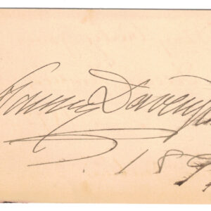 1894 American Actress Fanny Davenport Signed Card