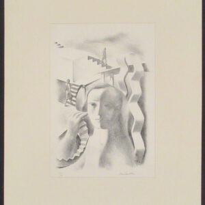 1964 John McClellan Pencil Signed Lithograph, "Impossible Rendevous"