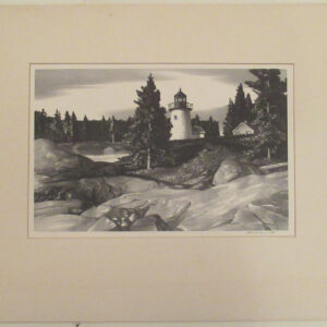 1938 Stow Wengenroth Pencil Signed Lithograph "Inlet Light"