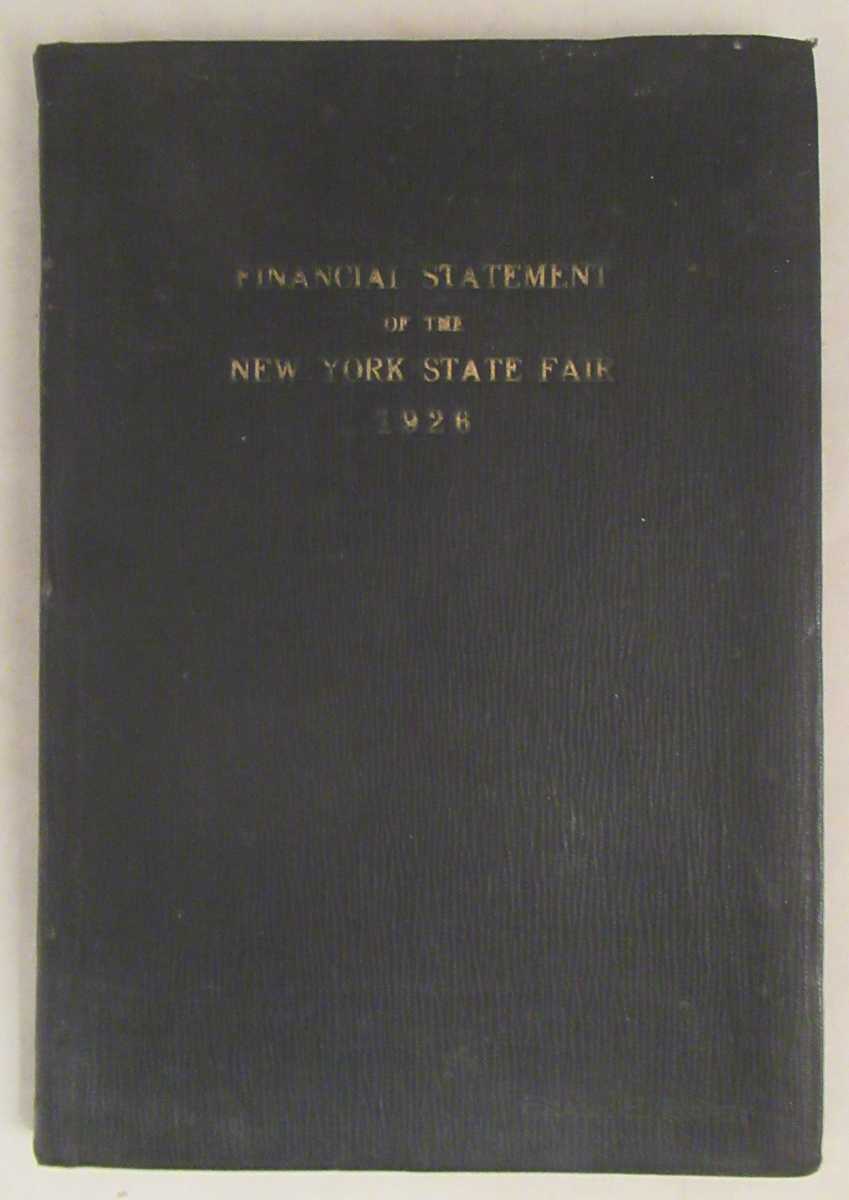 Financial Statement of the New York State Fair for the Year 1926