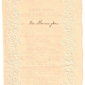 Four Ball Invitations, 1866-1868, Bellefontaine, Ohio
