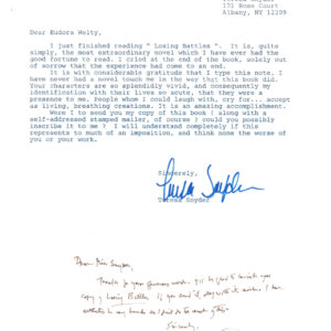 1994 Acclaimed Writer Eudora Welty Agrees to Inscribe "Losing Battles"