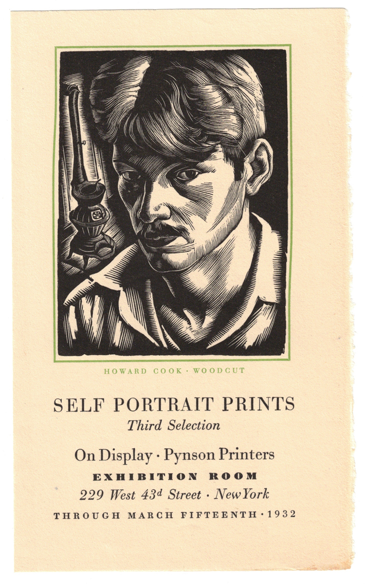 1932 Exhibition Flyer for Printmaker Howard Cook
