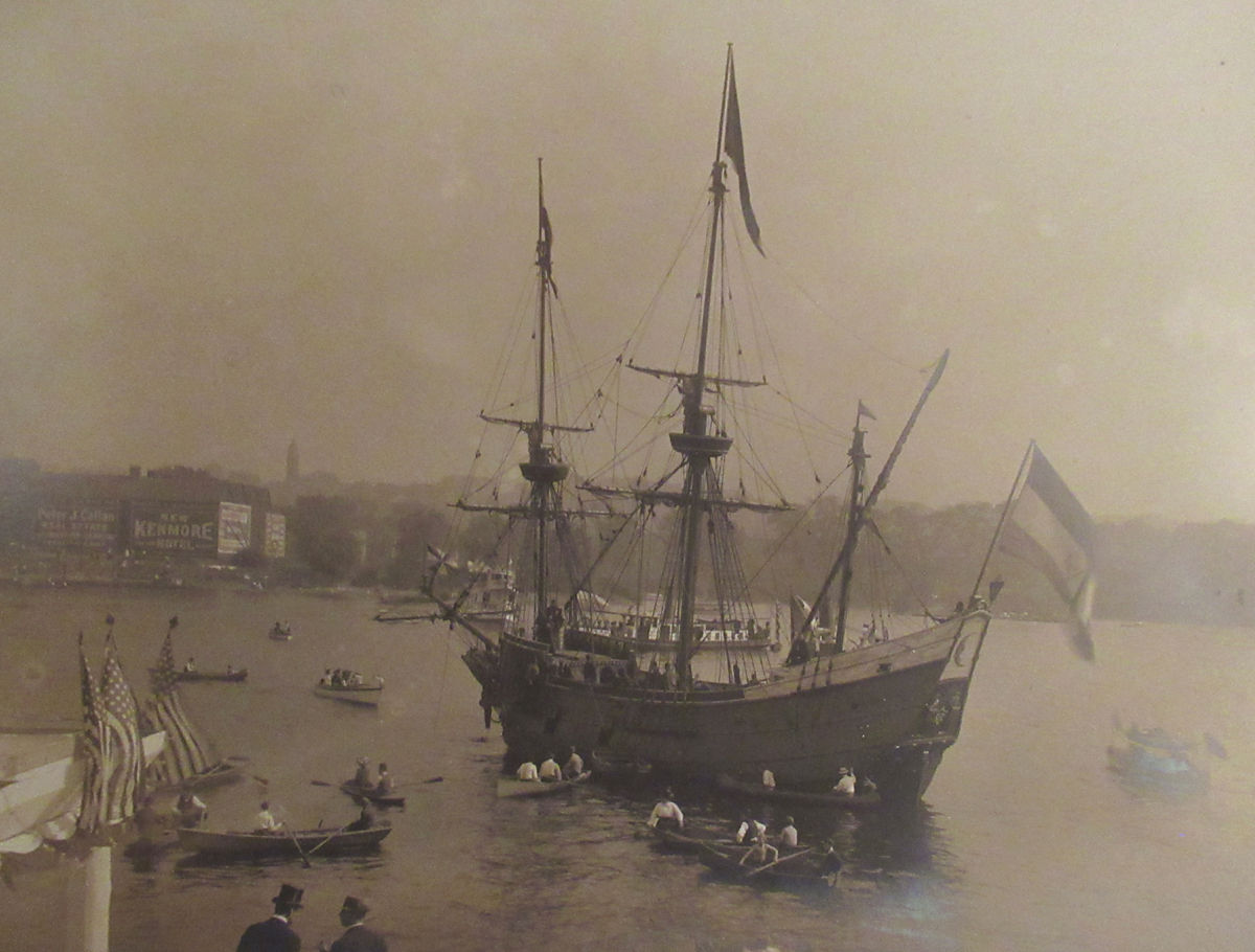 Original 1909 Photograph of Half Moon Ship Hudson Fulton Celebration in Albany, NY - Image 2