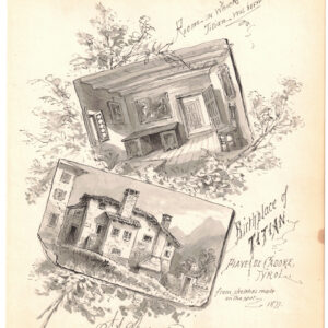 1881 James A. Shearman Ink & Wash Drawing, Birthplace of Titian