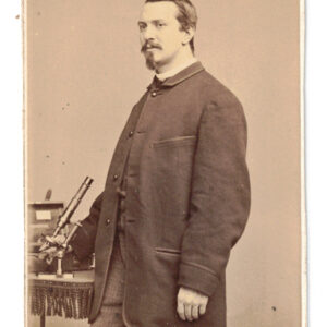 American Physician Dr. Austin Flint, Jr. CDV Photograph with Microscope