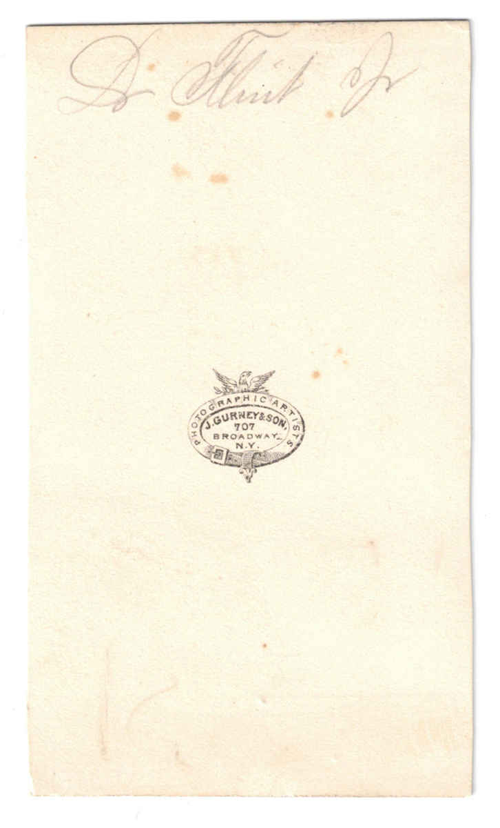 American Physician Dr. Austin Flint, Jr. CDV Photograph with Microscope - Image 2