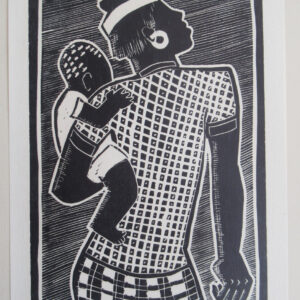 Kathleen Blackshear Pencil Signed Woodblock Print, "Saturday"