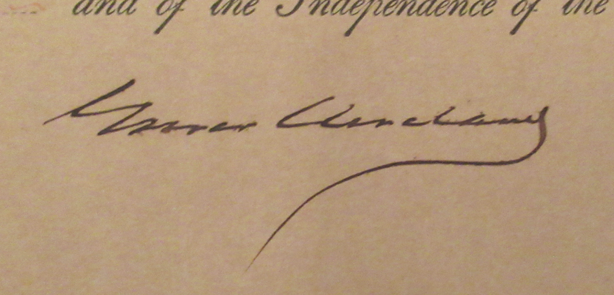 1893 Grover Cleveland Signed Document - Image 2