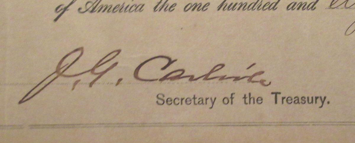 1893 Grover Cleveland Signed Document - Image 3