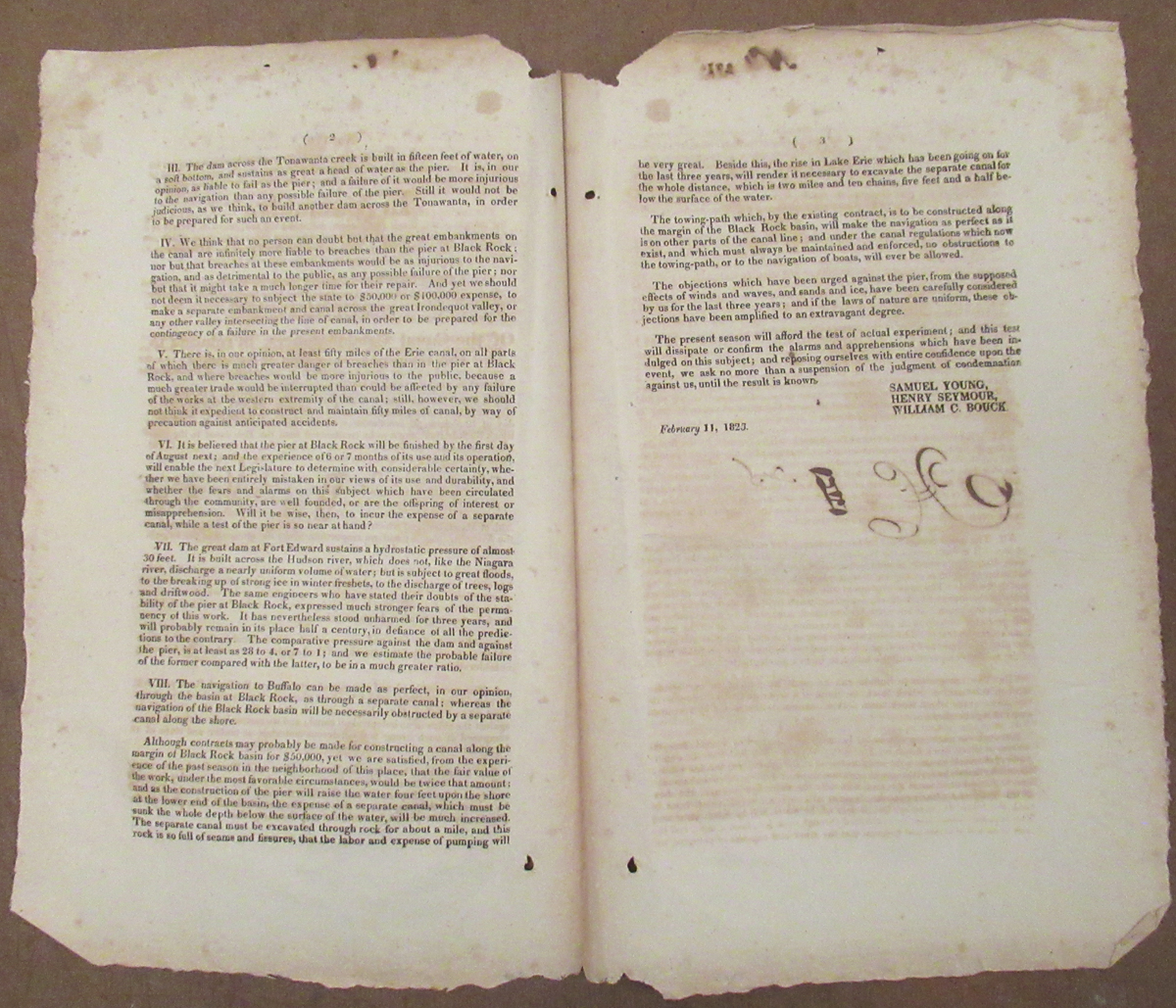 1825 NY State Assembly Erie Canal Report - Image 2