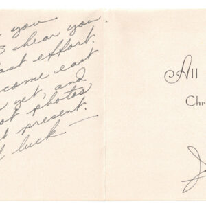 1951 Gay Activist James (Barr) Fugate Autograph Note Signed