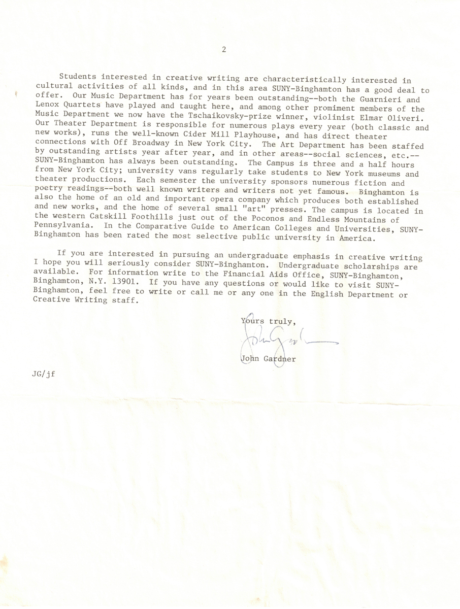 1981 Novelist John Gardner Discusses Creative Writing Program - Image 2