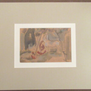 1922 American Artist Karl Knaths Watercolor Drawing