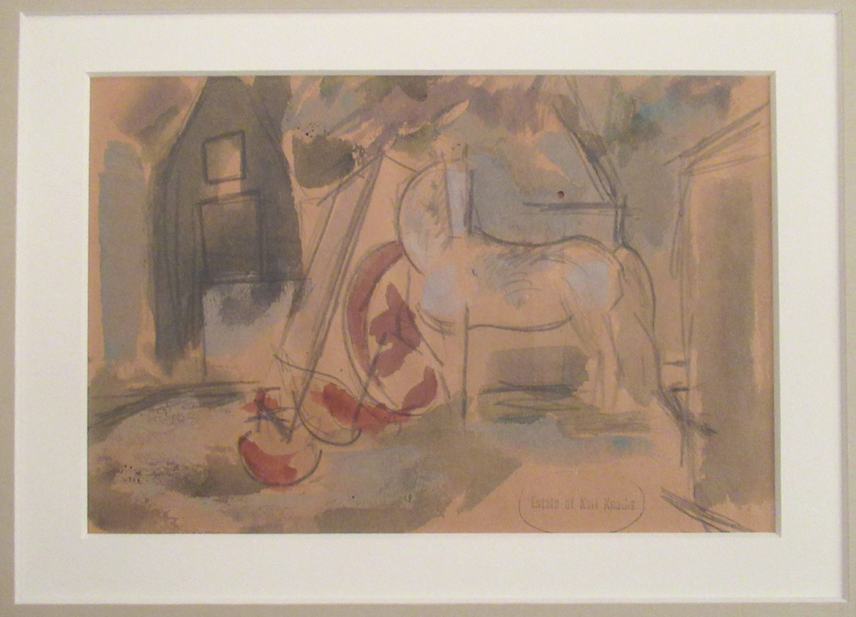 1922 American Artist Karl Knaths Watercolor Drawing - Image 2