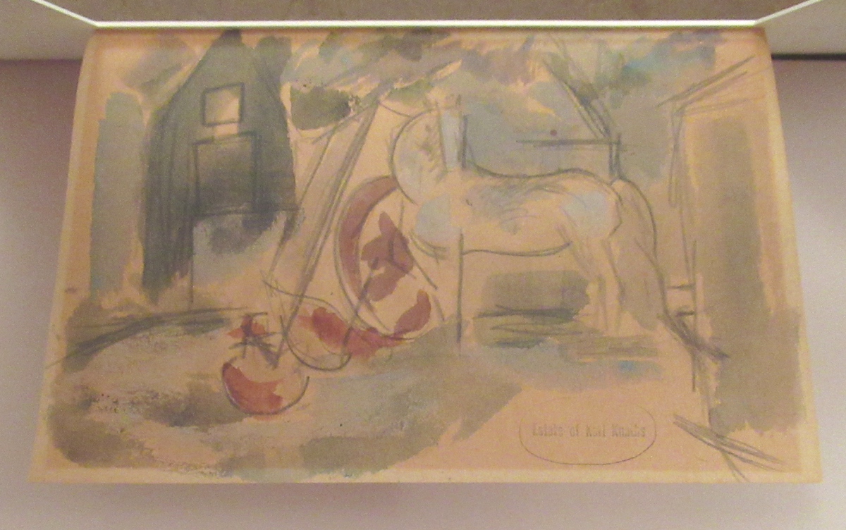 1922 American Artist Karl Knaths Watercolor Drawing - Image 3
