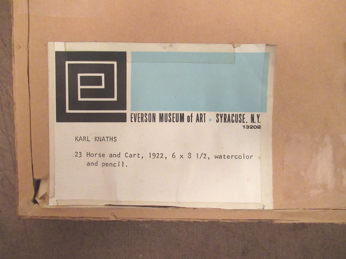 1922 American Artist Karl Knaths Watercolor Drawing - Image 7