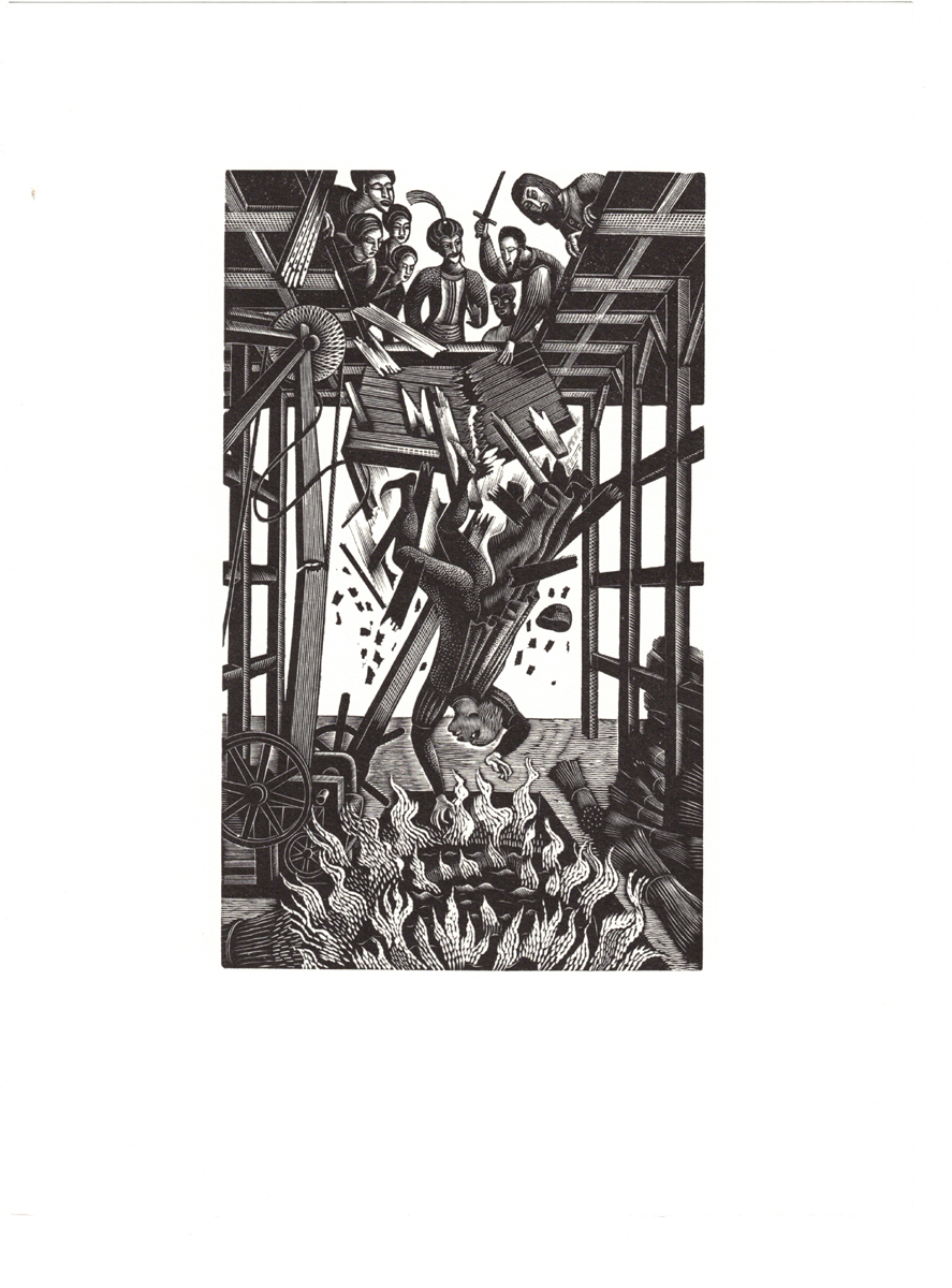 Four Wood Engravings by Eric Ravilious, Famous Tragedy of the Rich Jew of Malta - Image 6