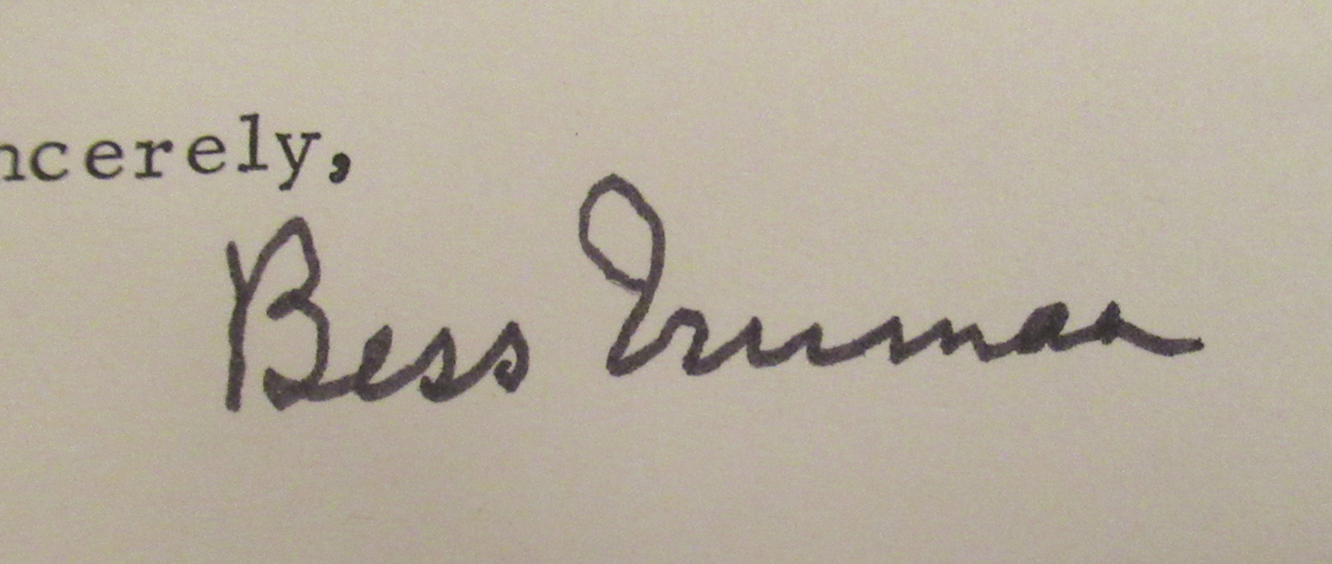 1978 Former First Lady Bess Truman Typed Letter Signed - Image 3