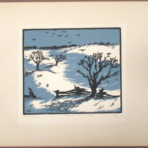 Rodolphe Duguay Pencil Signed Color Woodblock, "L'annonce Du Printemps" [The Announcement of Spring]