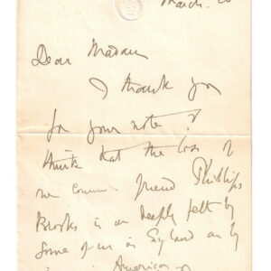 1893 Dean of Canterbury Frederic Farrar Comments on Phillips Brooks' Death