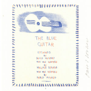 David Hockney Signed "The Blue Guitar" Print and Wallace Stevens Poem