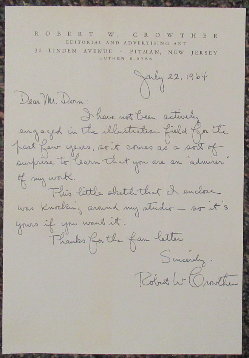 1964 Robert W. Crowther Original Horse Sketch and Autograph Letter Signed - Image 2