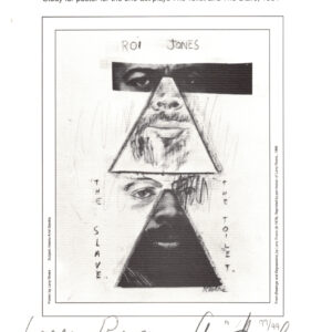 Portrait of LeRoi Jones (Imamu Amiri Baraka) Signed by Larry Rivers & Baraka